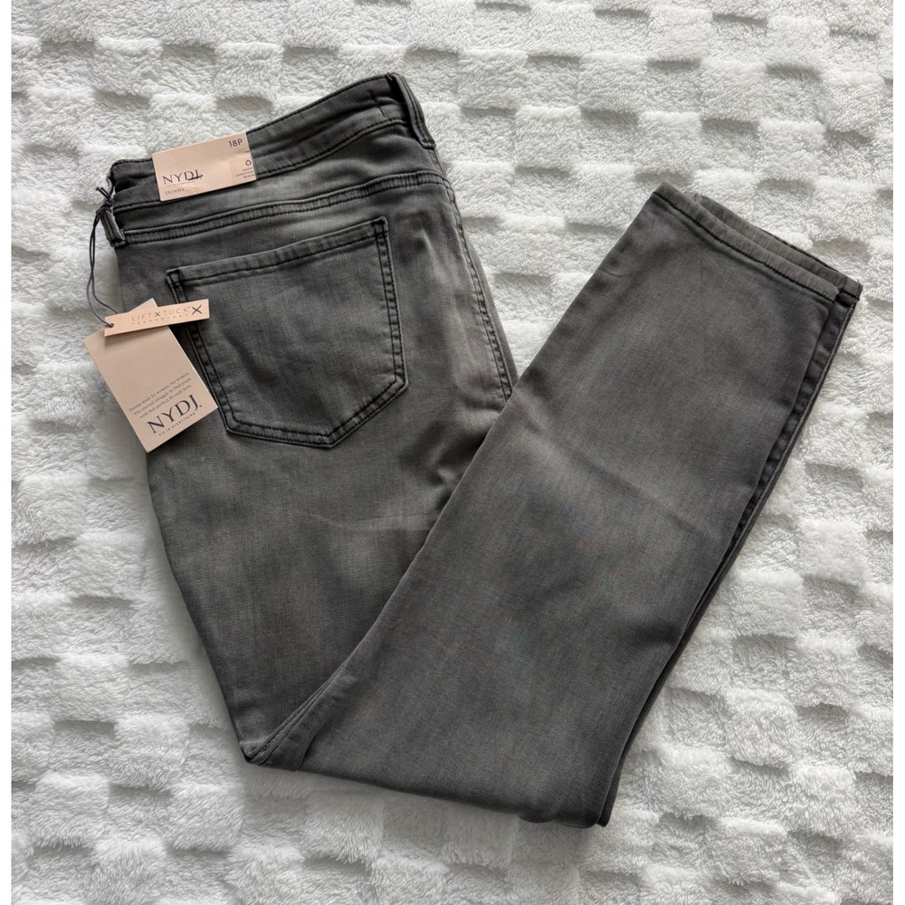 NWT -NYDJ Ami Skinny Jeans Tahoma Grey Stretch Denim Sz 18P
